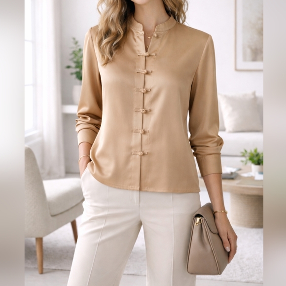 Talbots Tops - Talbots Petites 100% Silk Button Down Blouse – Size 12 Petite (Fits L Petite)